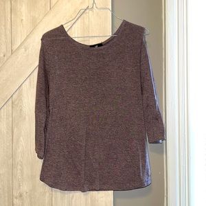 Cute Purple Shirt with Cut Out on Arms